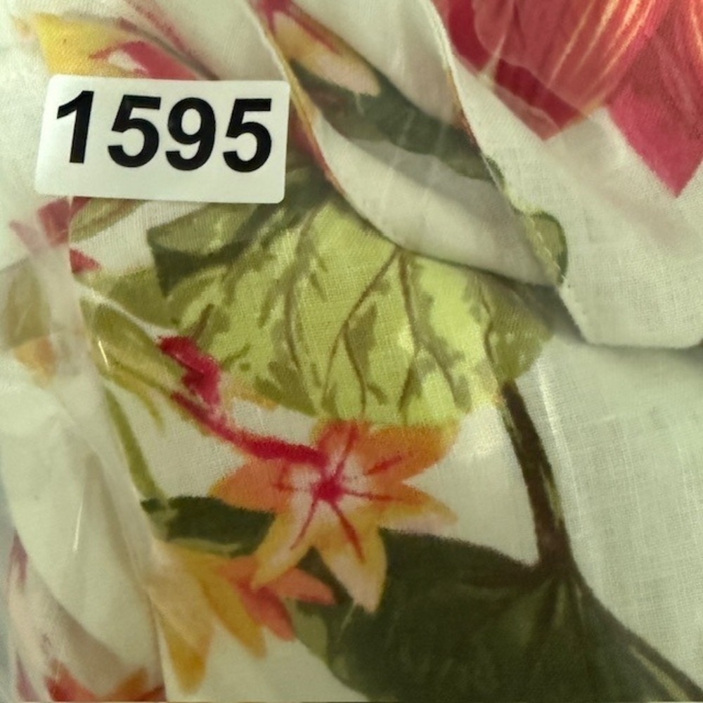 Tommy Bahama Linen Halter Maxi Dress Tropical Floral Print Medium - Picture 8 of 8